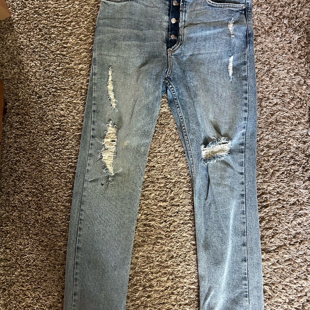 REVICE Light Blue Distressed Skinny Jeans